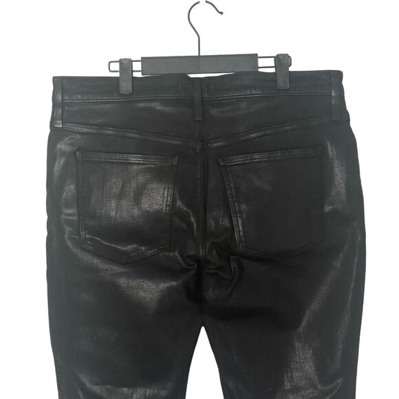 NWT Madewell Petite Kick Out Crop Jeans in True Black Wash: Coated Edition 33P - Picture 13 of 13